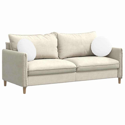 Cuscini per Seduta 2 pcs Bianco Ø40 x 13 cm Tessuto | homemem39