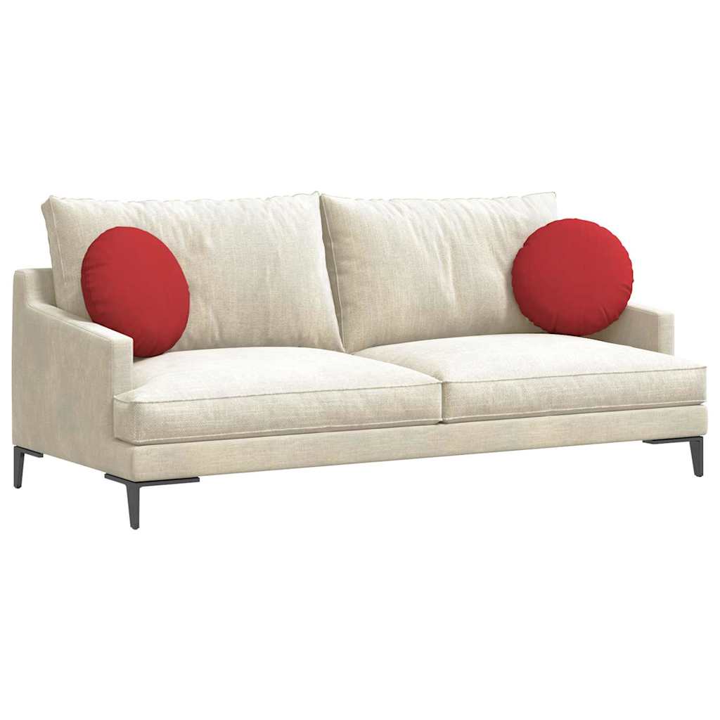 Cuscini per Seduta 2 pcs Rosso Ø40 x 13 cm Tessuto | homemem39
