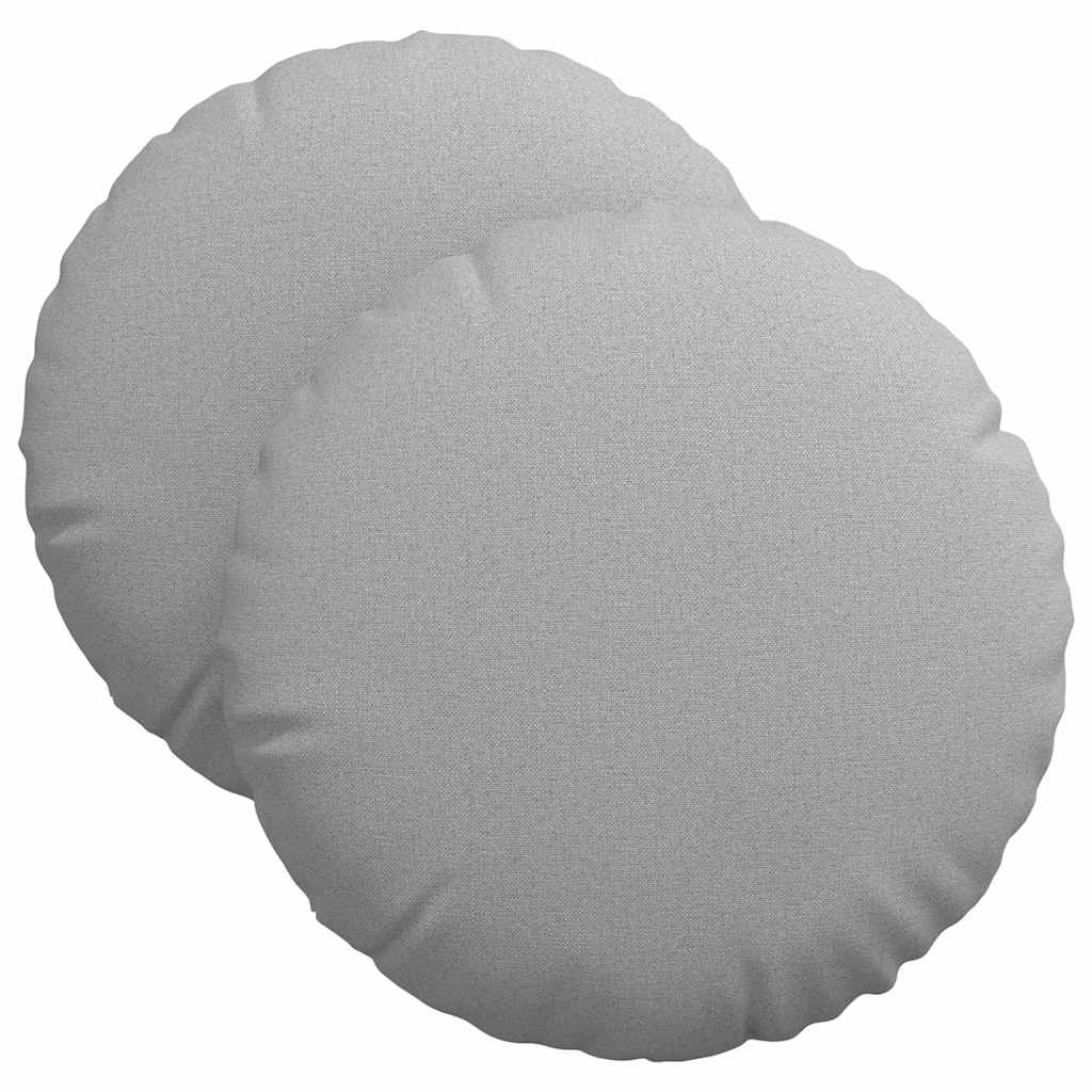Cuscini per Seduta 2 pcs Grigio Nuvola Ø40 x 13 cm Tessuto | homemem39