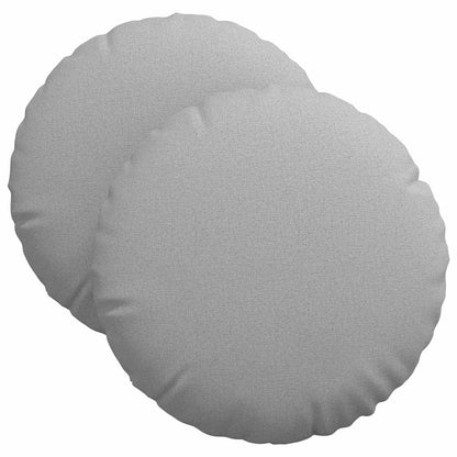 Cuscini per Seduta 2 pcs Grigio Nuvola Ø40 x 13 cm Tessuto