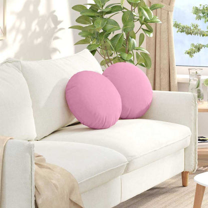 Cuscini per Seduta 2 pcs Rosa Ø40 x 13 cm Tessuto