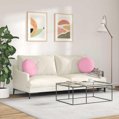 Cuscini per Seduta 2 pcs Rosa Ø40 x 13 cm Tessuto | homemem39