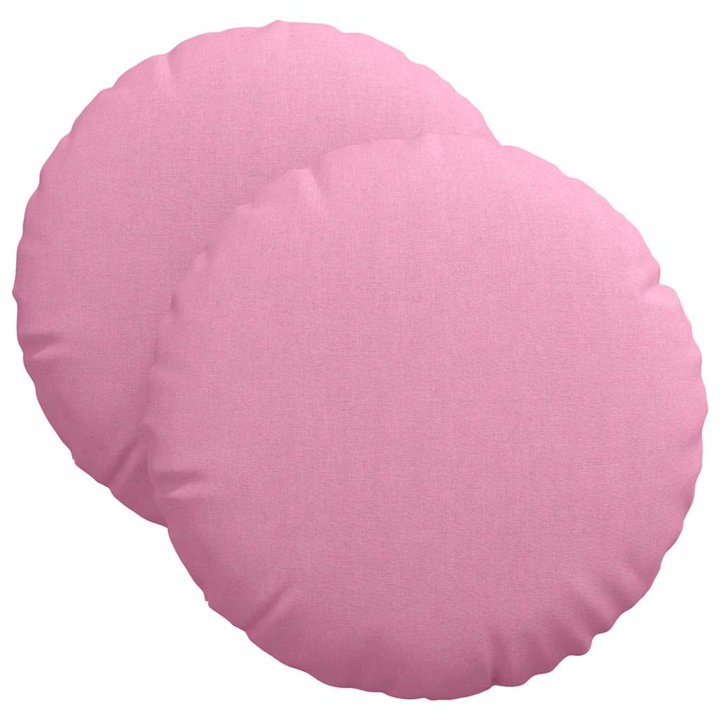 Cuscini per Seduta 2 pcs Rosa Ø40 x 13 cm Tessuto | homemem39