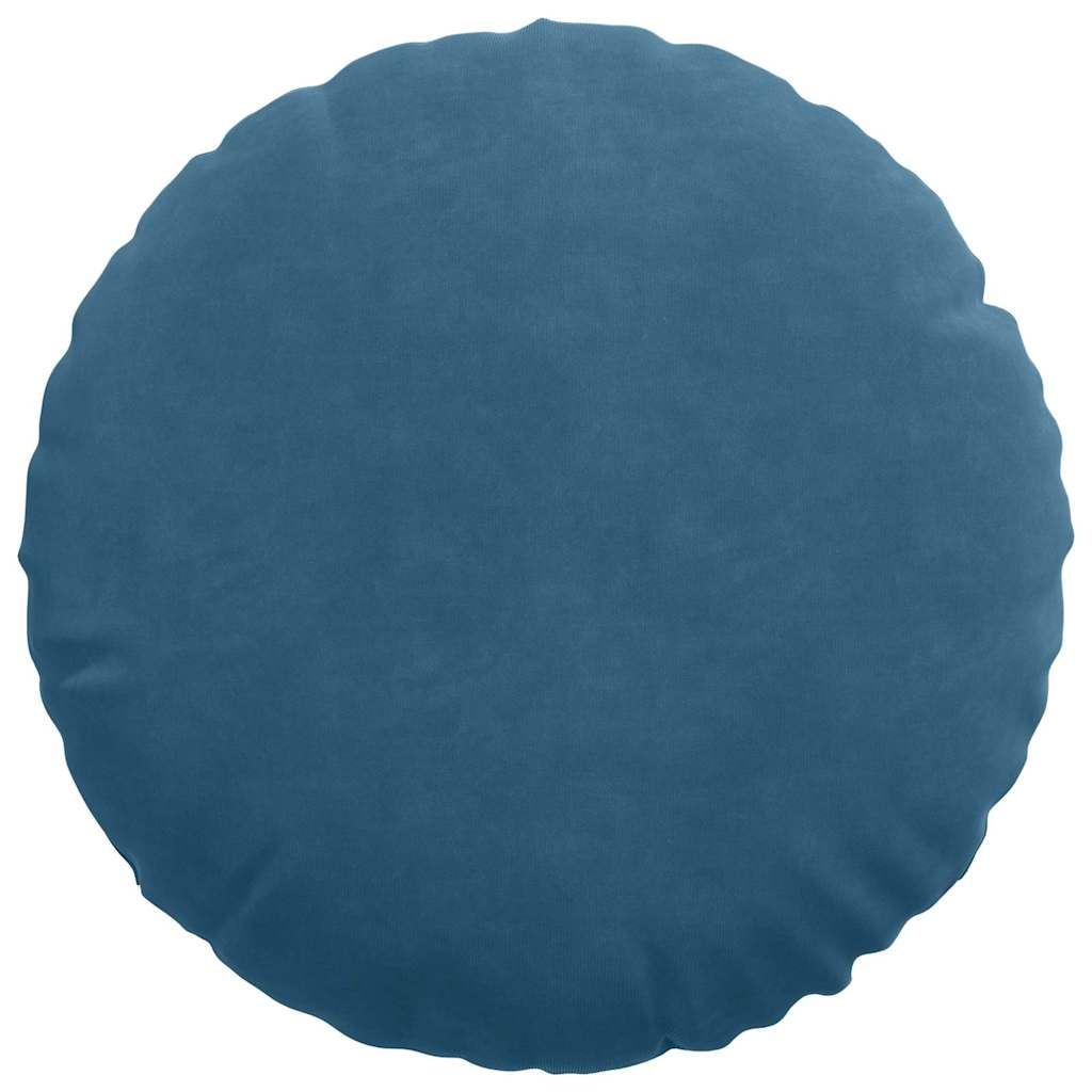 Cuscini per Seduta 2 pcs Blu Ø 40 x 13 cm Velluto | homemem39