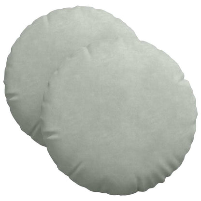 Cuscini per Seduta 2 pcs Grigio chiaro Ø 40 x 13 cm Velluto