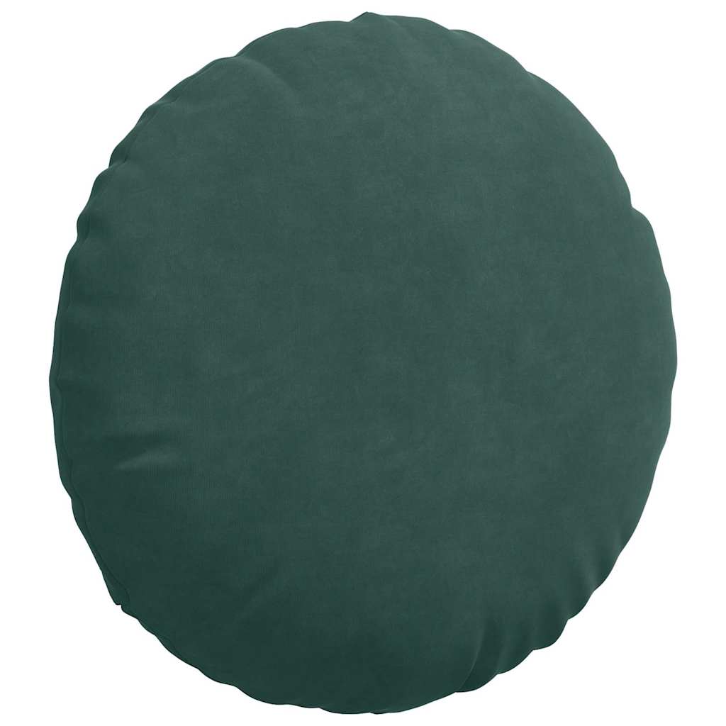 Cuscini per Seduta 2 pcs Verde Scuro Ø 40 x 13 cm Velluto | homemem39
