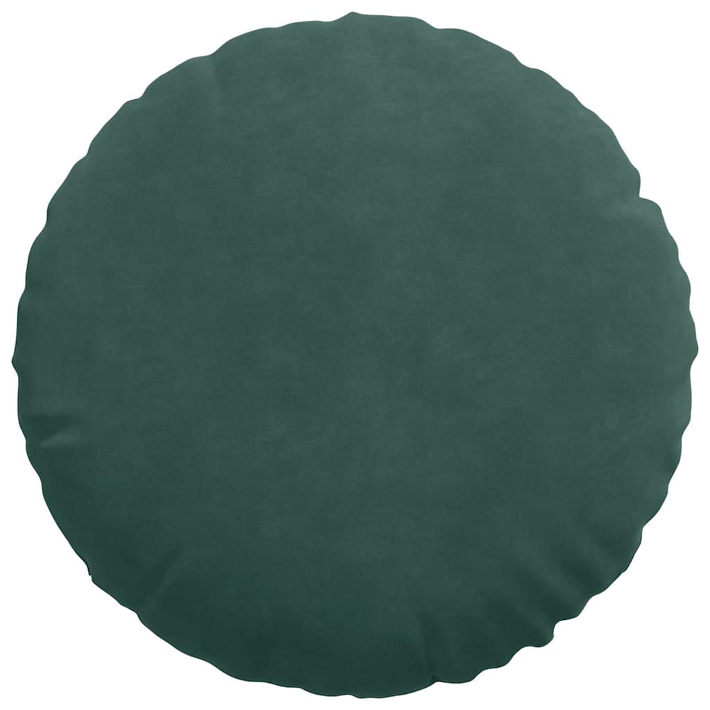 Cuscini per Seduta 2 pcs Verde Scuro Ø 40 x 13 cm Velluto | homemem39
