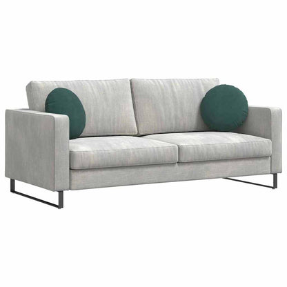 Cuscini per Seduta 2 pcs Verde Scuro Ø 40 x 13 cm Velluto