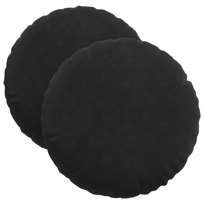 Cuscini per Seduta 2 pcs Nero Ø 40 x 13 cm Velluto | homemem39