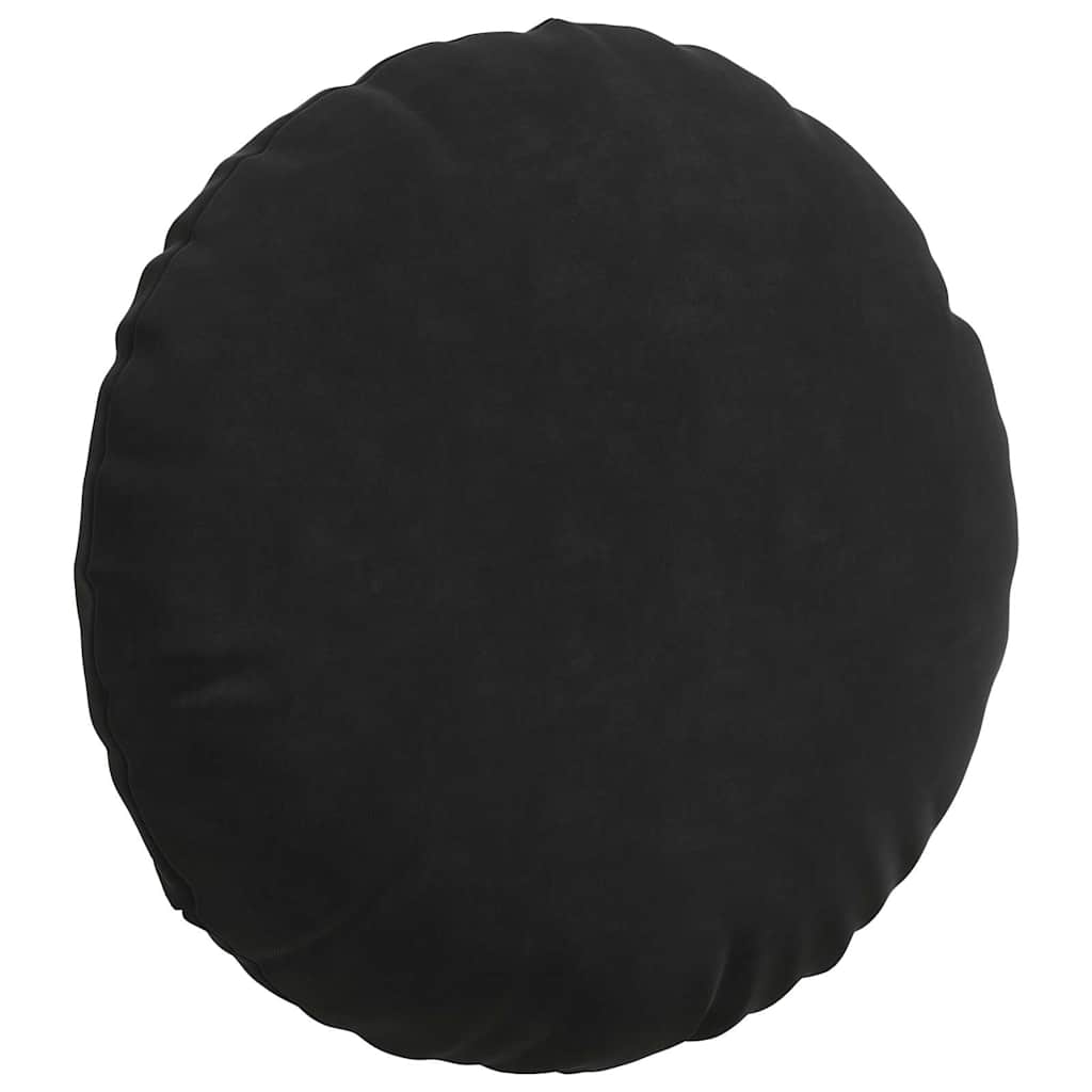Cuscini per Seduta 2 pcs Nero Ø 40 x 13 cm Velluto | homemem39
