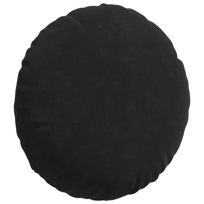Cuscini per Seduta 2 pcs Nero Ø 40 x 13 cm Velluto