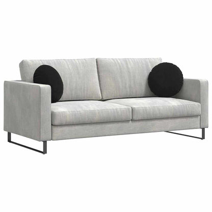 Cuscini per Seduta 2 pcs Nero Ø 40 x 13 cm Velluto
