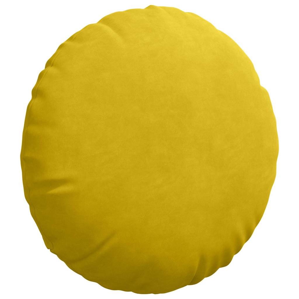 Cuscini per Seduta 2 pcs Giallo Ø 40 x 13 cm Velluto | homemem39