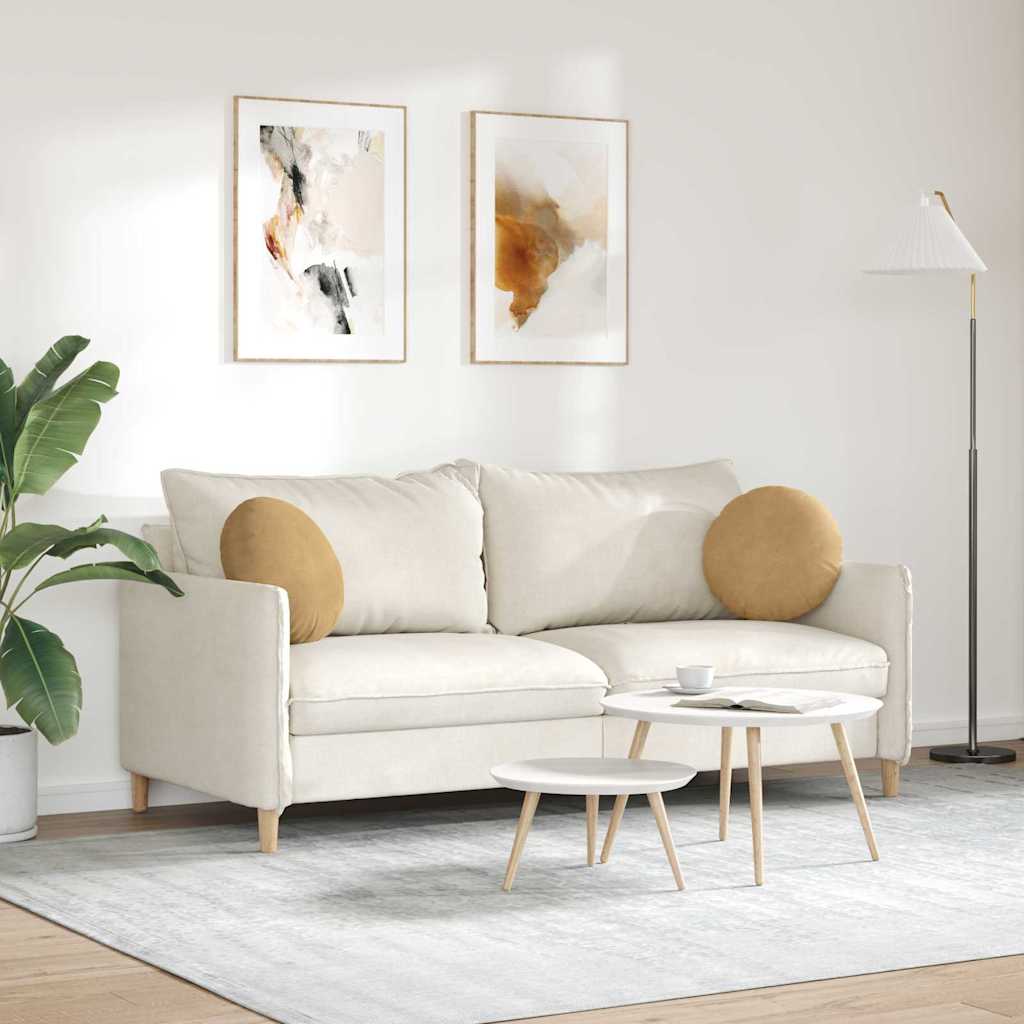 Cuscini per Seduta 2 pcs Marrone Ø 40 x 13 cm Velluto | homemem39