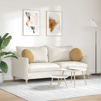 Cuscini per Seduta 2 pcs Marrone Ø 40 x 13 cm Velluto | homemem39