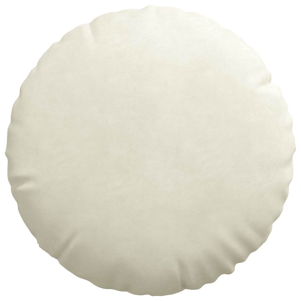 Cuscini per Seduta 2 pcs Crema Ø 40 x 13 cm Velluto | homemem39