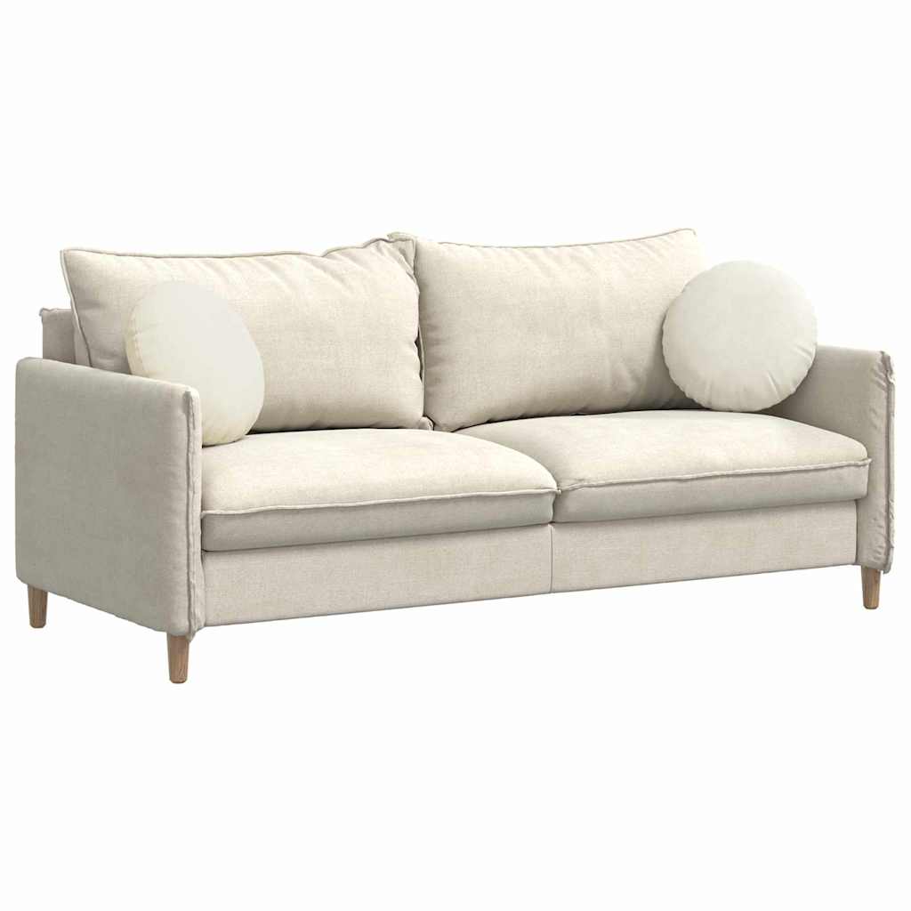 Cuscini per Seduta 2 pcs Crema Ø 40 x 13 cm Velluto | homemem39