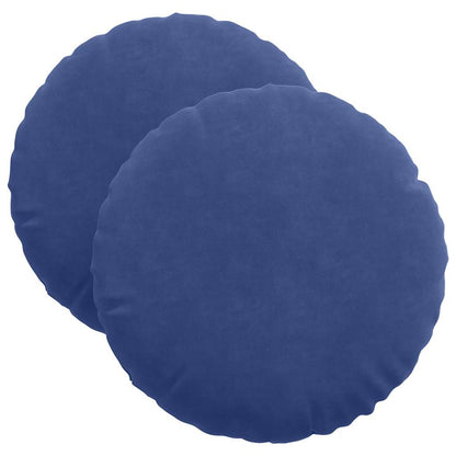Cuscini per Seduta 2 pcs Blu Polizia Ø 40 x 13 cm Velluto | homemem39