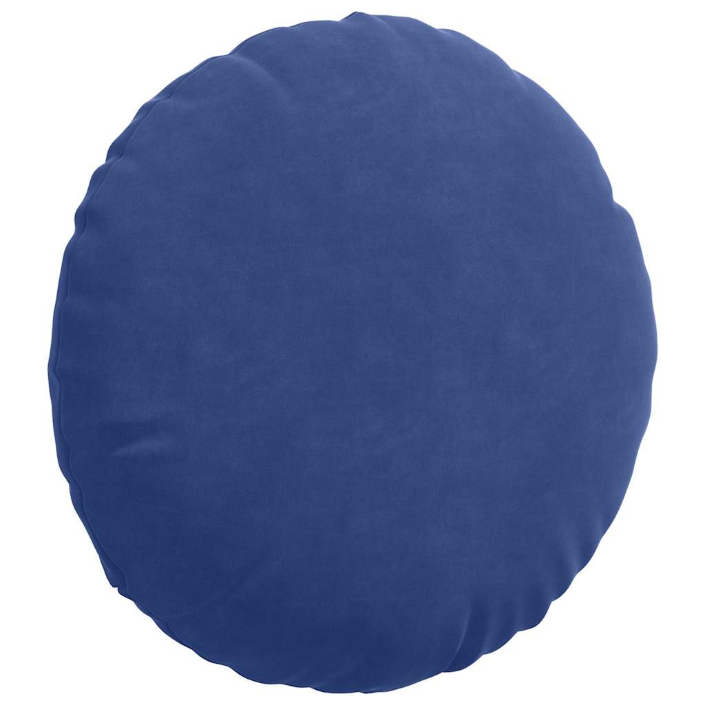 Cuscini per Seduta 2 pcs Blu Polizia Ø 40 x 13 cm Velluto | homemem39