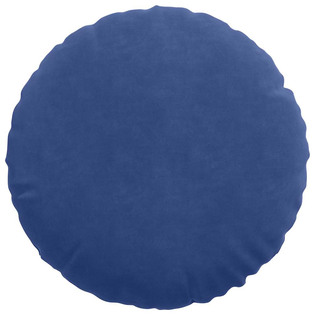 Cuscini per Seduta 2 pcs Blu Polizia Ø 40 x 13 cm Velluto | homemem39