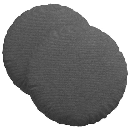 Cuscini per Seduta 2 pcs Grigio scuro Ø 40 cm Tessuto in Cords | homemem39