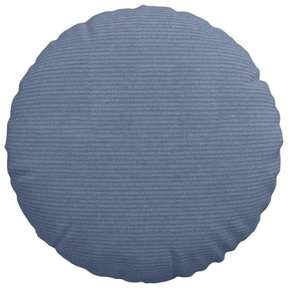Cuscini per Seduta 2 pcs Blu Ø 40 cm Tessuto in Cords