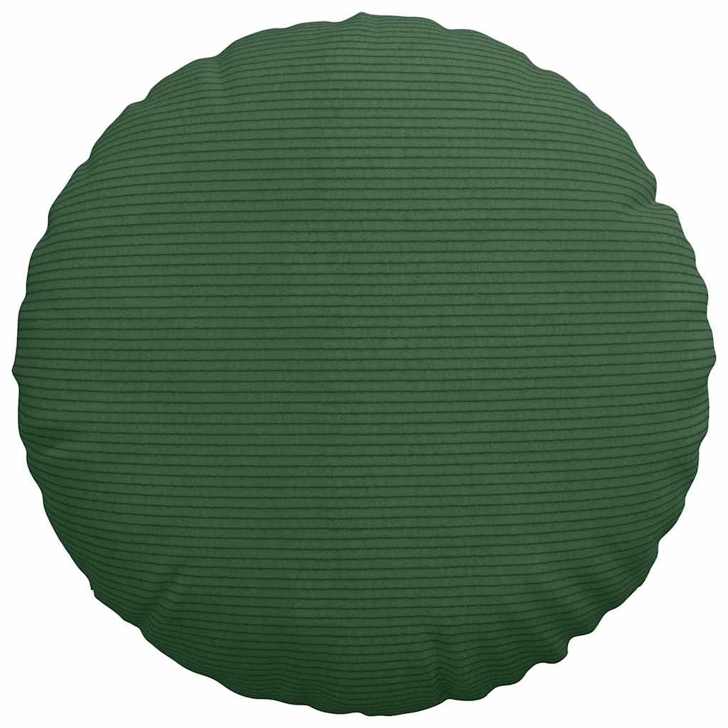 Cuscini per Seduta 2 pcs Verde Scuro Ø 40 cm Tessuto in Cords | homemem39