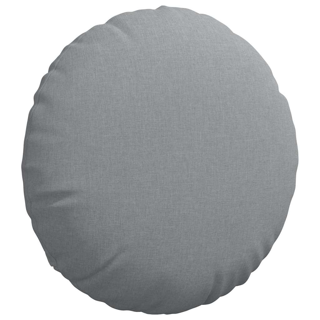 Cuscini per Seduta 2 pcs Grigio chiaro Ø50 x 19 cm Tessuto | homemem39