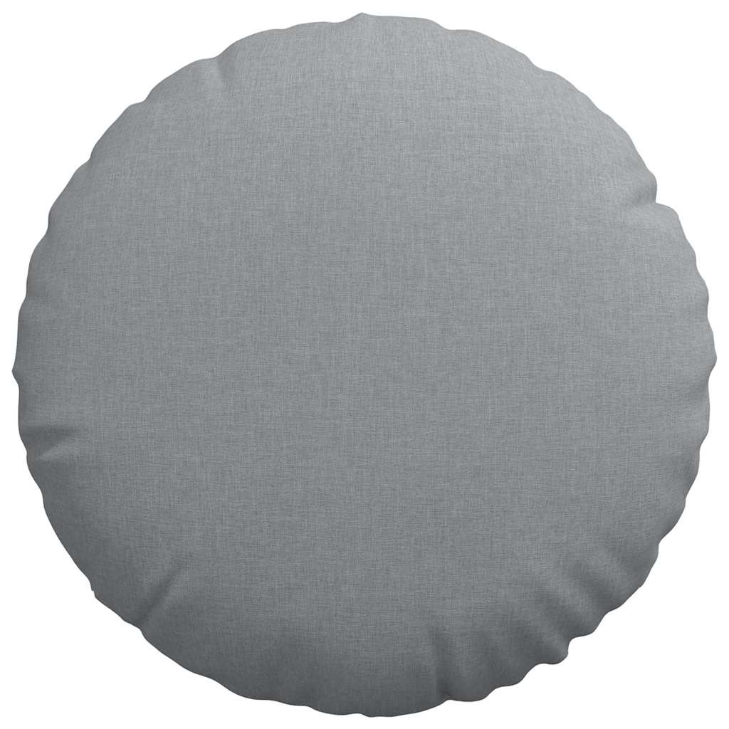 Cuscini per Seduta 2 pcs Grigio chiaro Ø50 x 19 cm Tessuto | homemem39