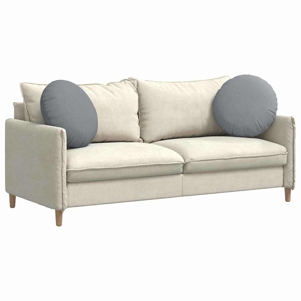 Cuscini per Seduta 2 pcs Grigio chiaro Ø50 x 19 cm Tessuto | homemem39