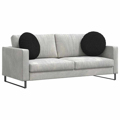Cuscini per Seduta 2 pcs Nero Ø50 x 19 cm Tessuto | homemem39