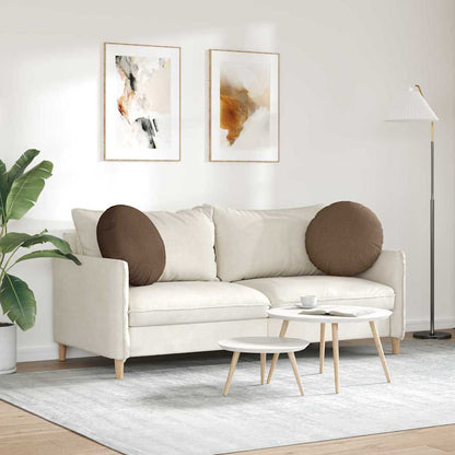 Cuscini per Seduta 2 pcs Marrone Ø50 x 19 cm Tessuto | homemem39