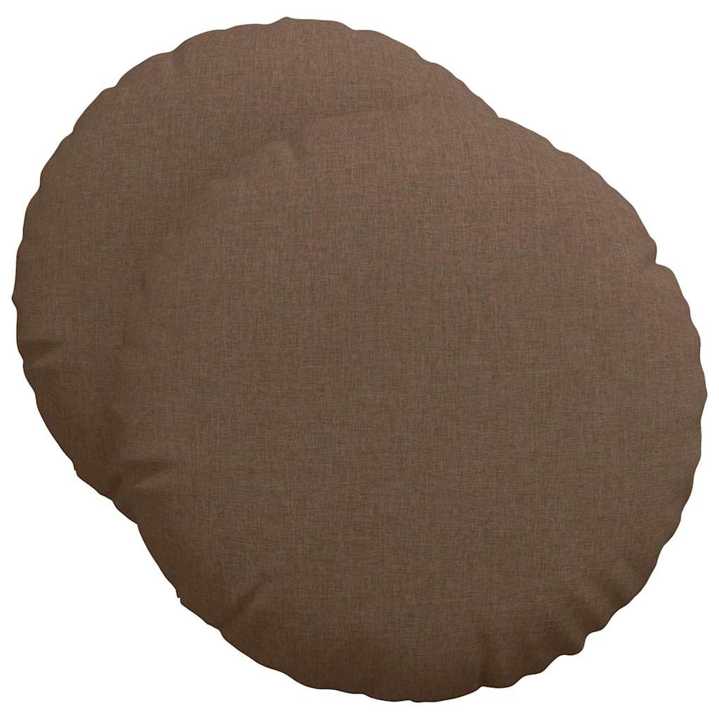 Cuscini per Seduta 2 pcs Marrone Ø50 x 19 cm Tessuto | homemem39