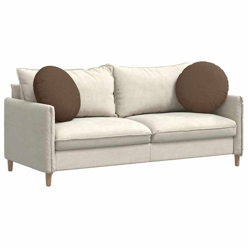 Cuscini per Seduta 2 pcs Marrone Ø50 x 19 cm Tessuto | homemem39