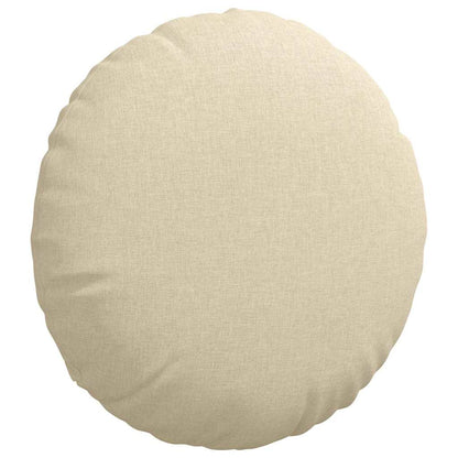 Cuscini per Seduta 2 pcs Crema Ø50 x 19 cm Tessuto | homemem39