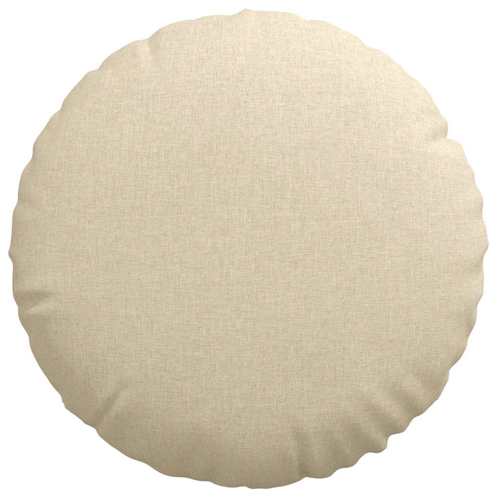 Cuscini per Seduta 2 pcs Crema Ø50 x 19 cm Tessuto | homemem39