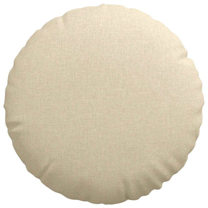 Cuscini per Seduta 2 pcs Crema Ø50 x 19 cm Tessuto | homemem39