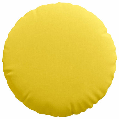 Cuscini per Seduta 2 pcs Giallo Chiaro Ø50 x 19 cm Tessuto | homemem39