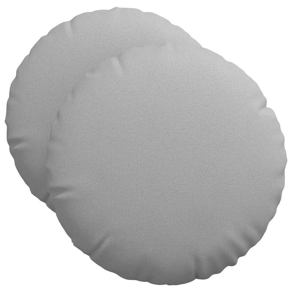 Cuscini per Seduta 2 pcs Grigio Nuvola Ø50 x 19 cm Tessuto | homemem39