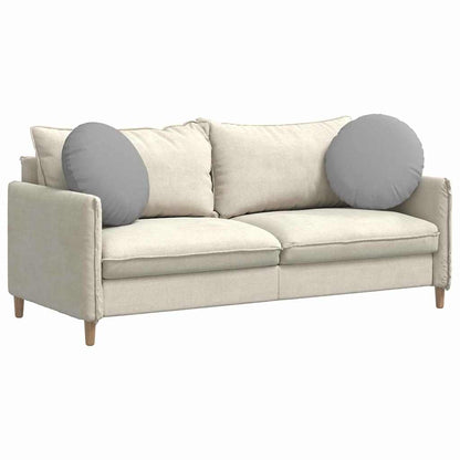 Cuscini per Seduta 2 pcs Grigio Nuvola Ø50 x 19 cm Tessuto