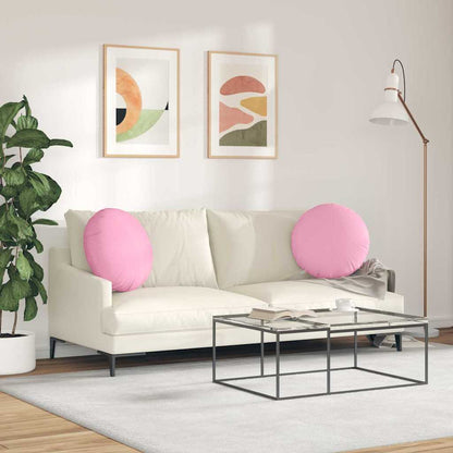 Cuscini per Seduta 2 pcs Rosa Ø50 x 19 cm Tessuto | homemem39