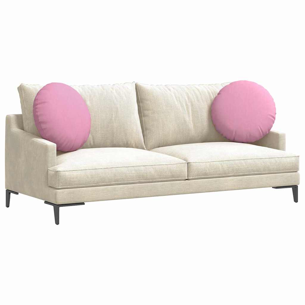 Cuscini per Seduta 2 pcs Rosa Ø50 x 19 cm Tessuto | homemem39