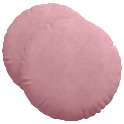 Cuscini per Seduta 2 pcs Rosa Ø50 x 19 cm Velluto | homemem39