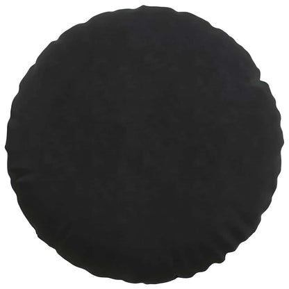 Cuscini per Seduta 2 pcs Nero Ø50 x 19 cm Velluto