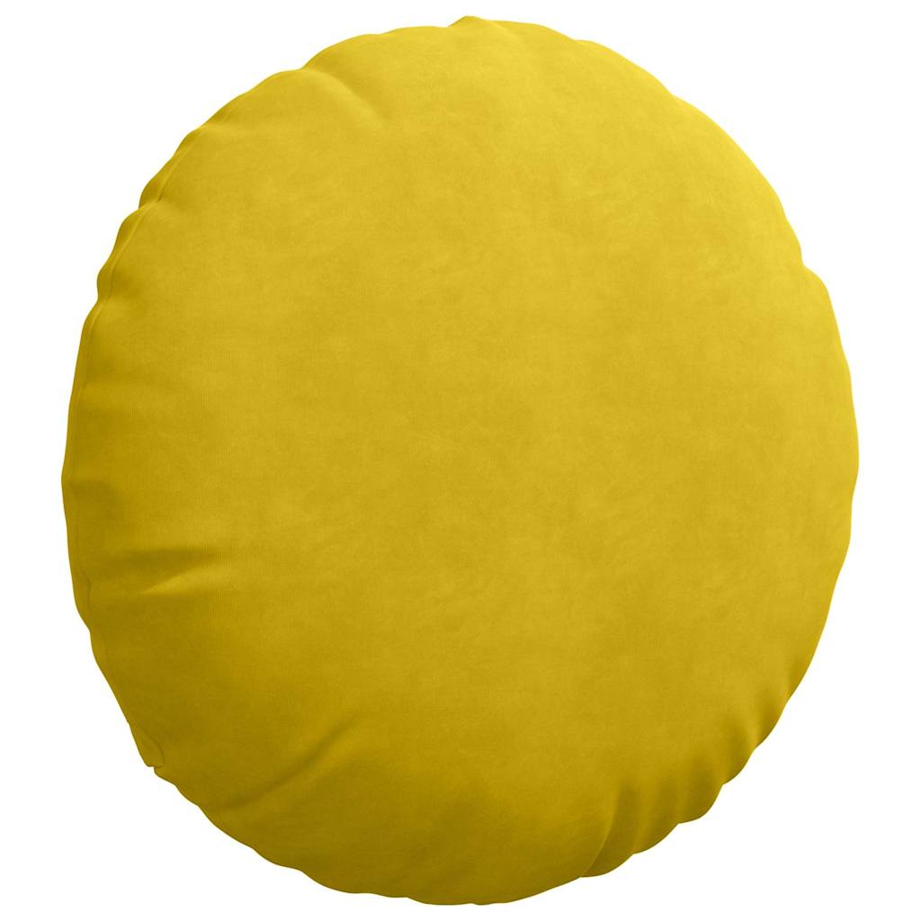 Cuscini per Seduta 2 pcs Giallo Ø50 x 19 cm Velluto | homemem39