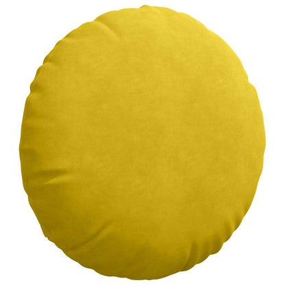 Cuscini per Seduta 2 pcs Giallo Ø50 x 19 cm Velluto | homemem39