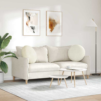 Cuscini per Seduta 2 pcs Crema Ø50 x 19 cm Velluto | homemem39