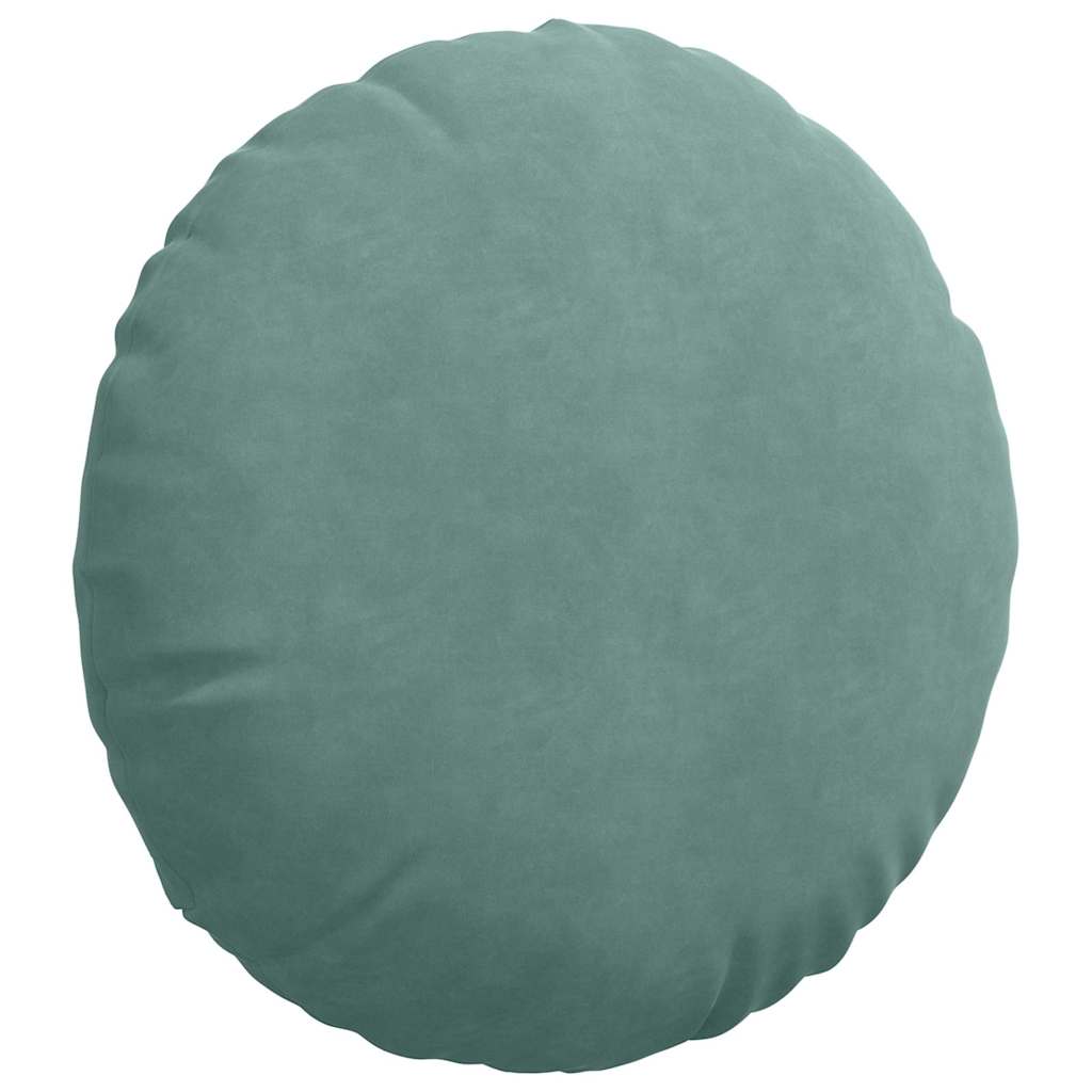 Cuscini per Seduta 2 pcs Verde Mare Ø50 x 19 cm Velluto | homemem39