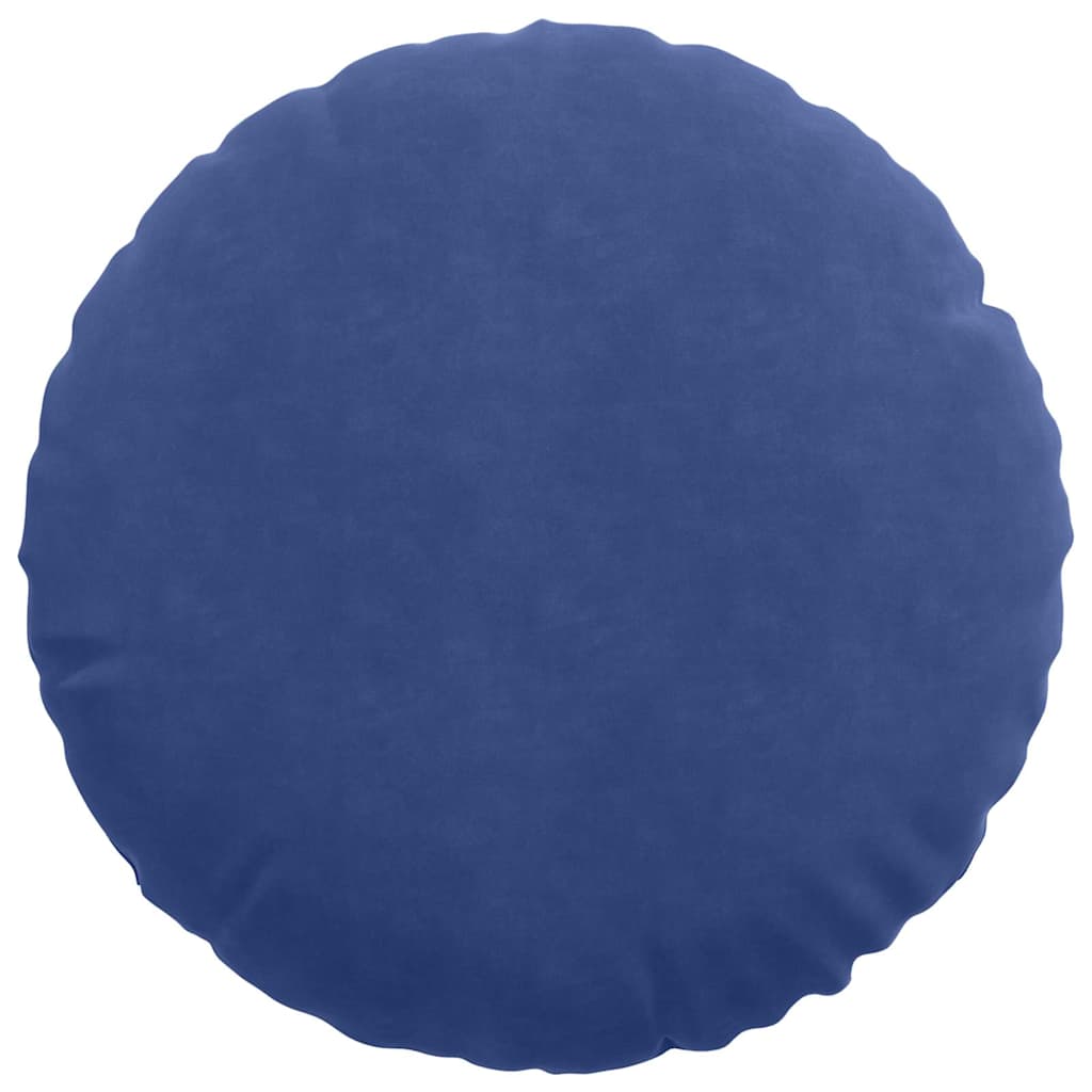 Cuscini per Seduta 2 pcs Blu Polizia Ø50 x 19 cm Velluto | homemem39