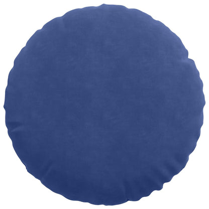 Cuscini per Seduta 2 pcs Blu Polizia Ø50 x 19 cm Velluto | homemem39